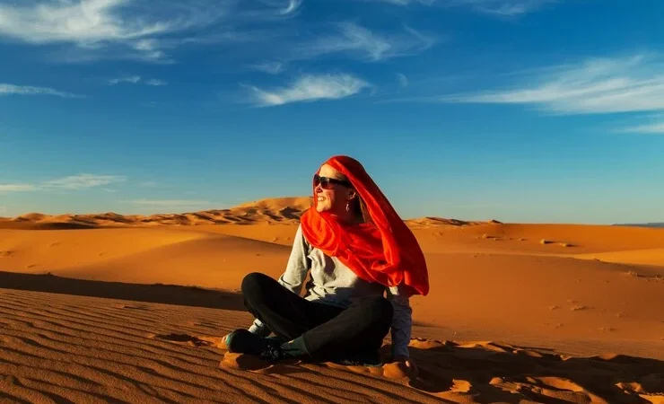 USA womens in merzouga travel in morocco dailymoroccovacation.com